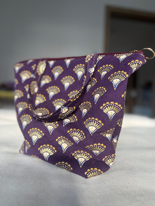 Tote Bag mit Reißverschluss, Lila